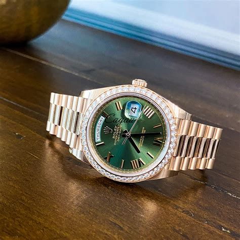 rolex day date pearlmaster green dial|rolex day date price.